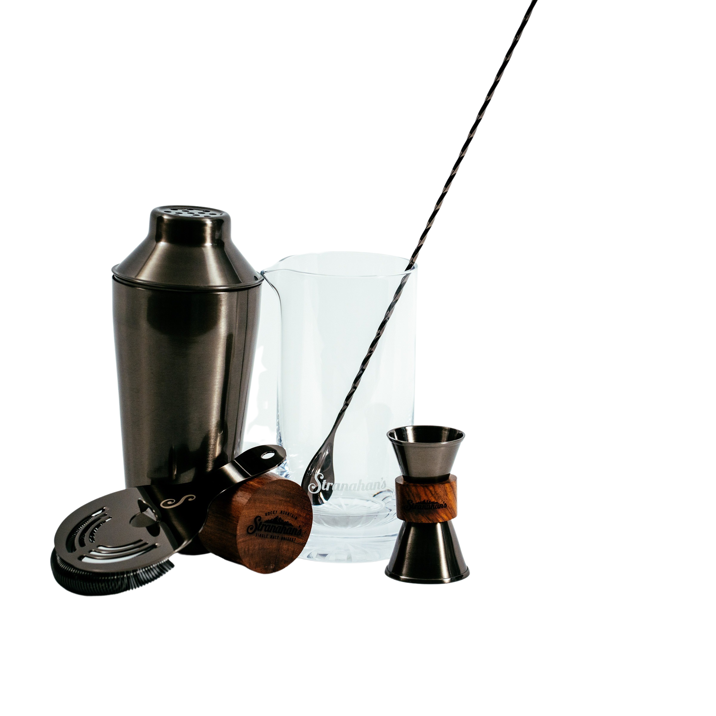 Wood & Gunmetal Cocktail Set | Stranahan's Shop Wood & Gunmetal Cocktail Set | Stranahan's Shop
